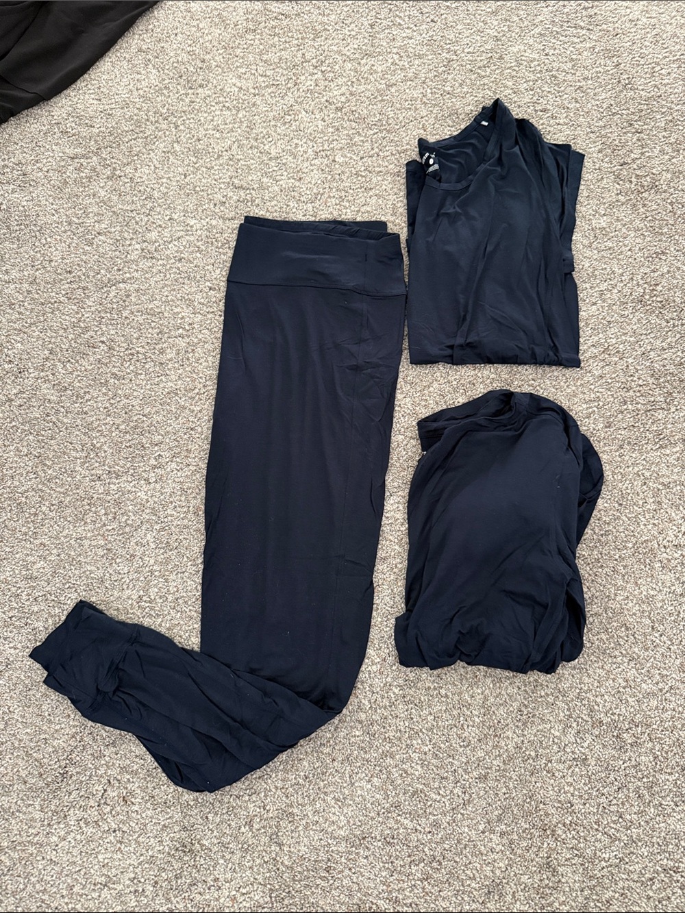 Dagsmejan Women’s Loungewear Set - Soft Jersey Pants & Tops Navy Blue Medium